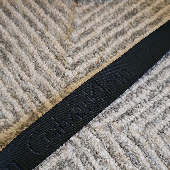 Vintage Calvin Klein Black Crossbody Bag with Gold Accents - Picture 3 of 5